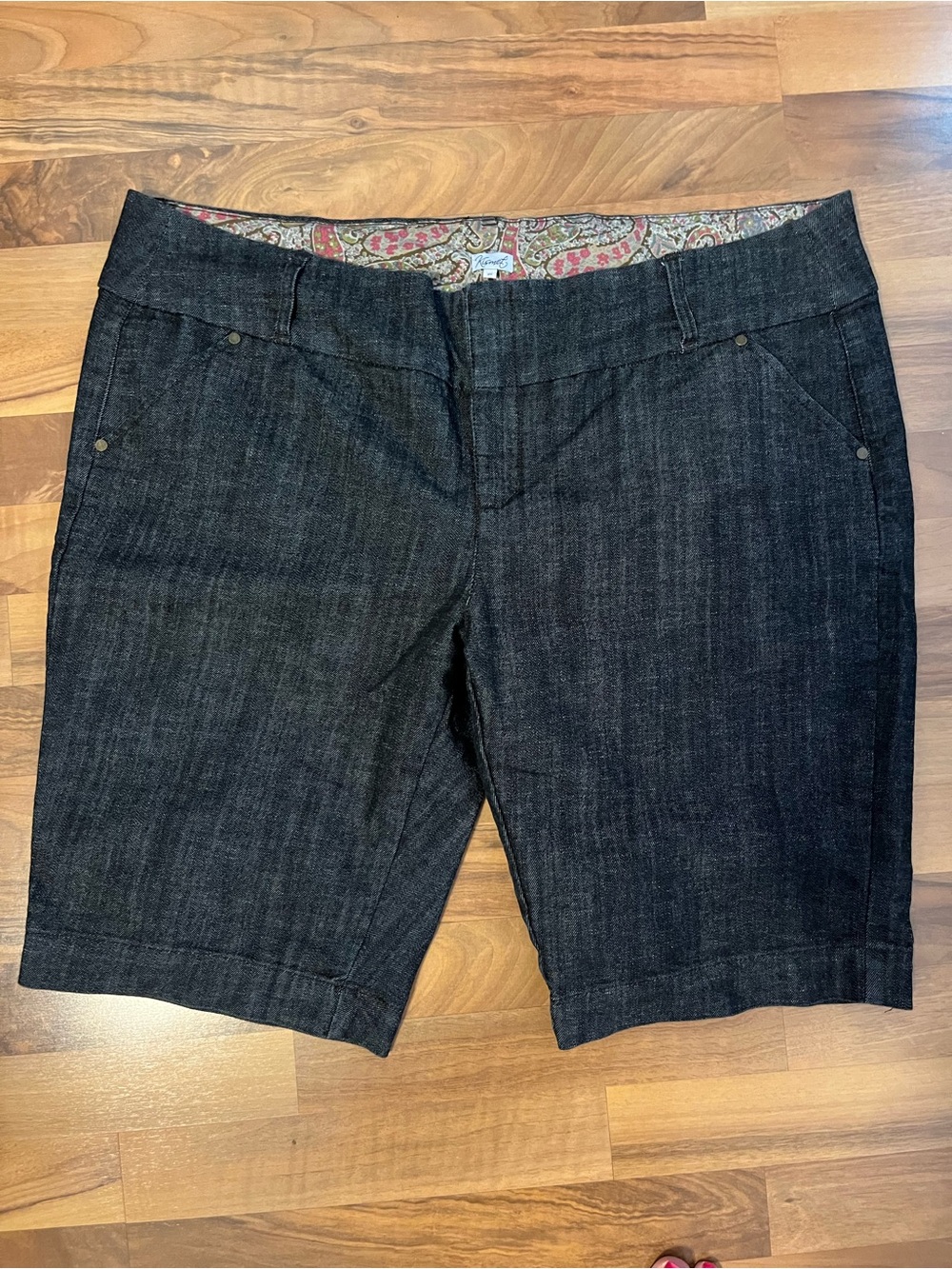 Kismet Black Denim Bermuda Shorts
